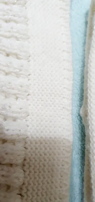 Conjunto gorro y braga cuello niña blanco