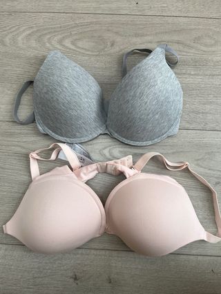 Pack 2 Sujetadores Push Up Algodón Mujer 90E