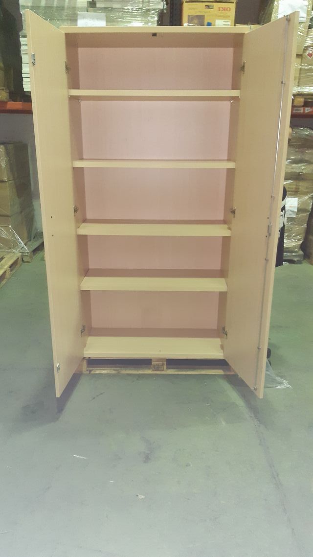 Armario 4 estantes haya puertas largas