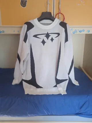 Maglione uomo bianco e nero taglia M