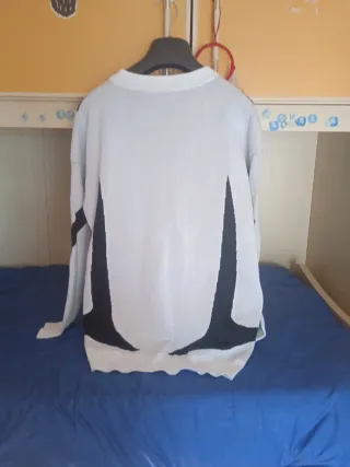 Maglione uomo bianco e nero taglia M
