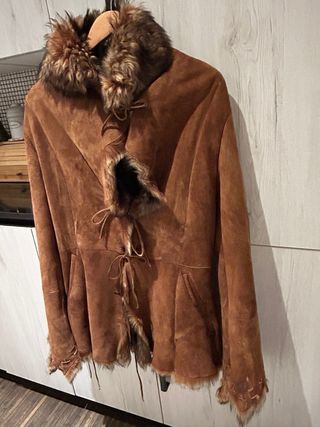 Giacca in montone con pelliccia