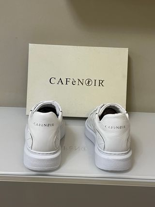 Scarpe donna Cafènoir vera pelle bianche