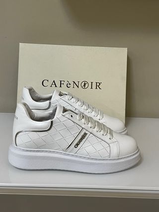 Scarpe donna Cafènoir vera pelle bianche