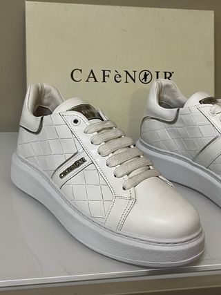 Scarpe donna Cafènoir vera pelle bianche