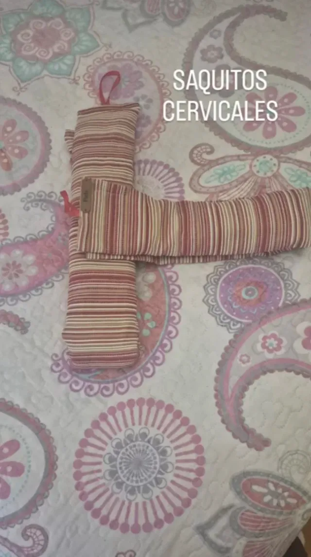 Saquitos Cervicales Tela Rayas