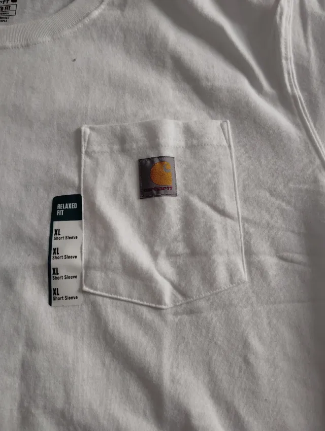 Camiseta Carhartt XL Blanca Manga Corta