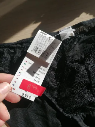 Braguitas Secret Mujer Talla XL y L Negras