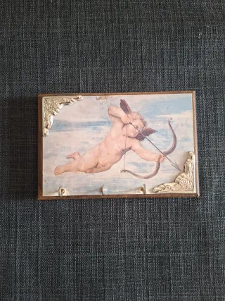 Quadretto portachiavi con Cupido