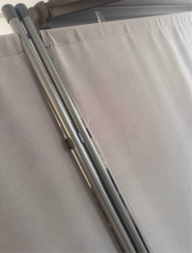 Biombo separador tela gris