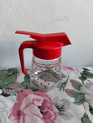 Brocca sciroppo vintage pois rossi