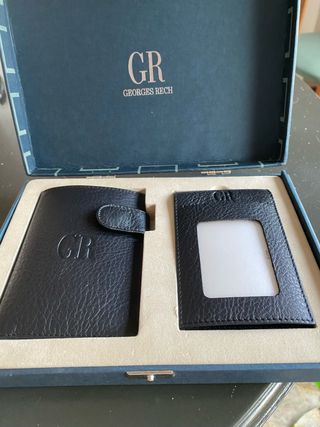 Conjunto monedero y tarjetero Georges Rech