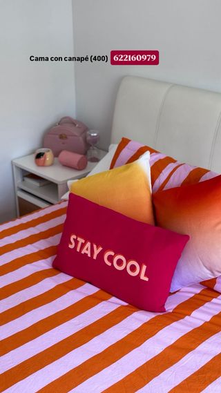 Cama 1.35 con canapé abatible y colchón de 1,35