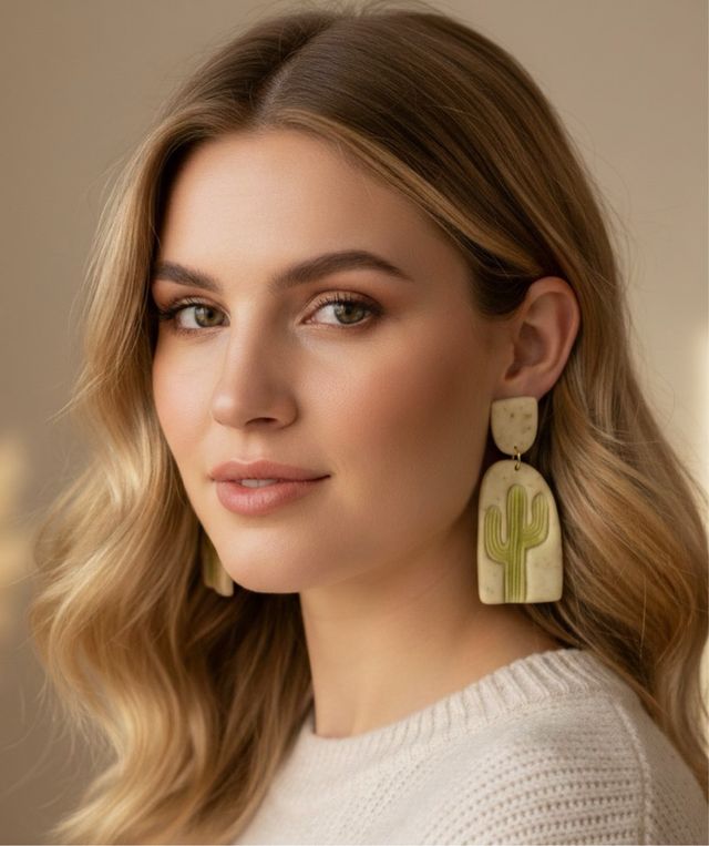 Pendientes Arizona Beige y Verde