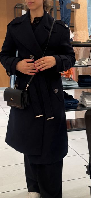 Abrigo Morgan T34/36 Negro Mujer azul marino nuevo