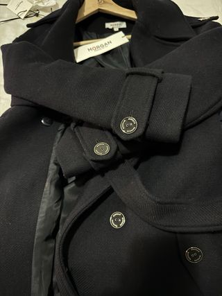 Abrigo Morgan T34/36 Negro Mujer azul marino nuevo