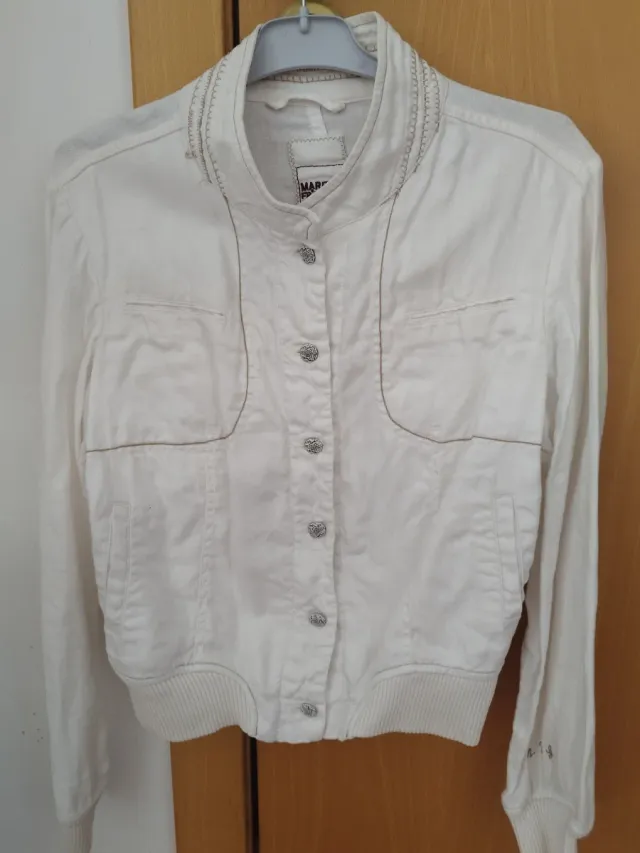 Chaqueta fina blanca mujer