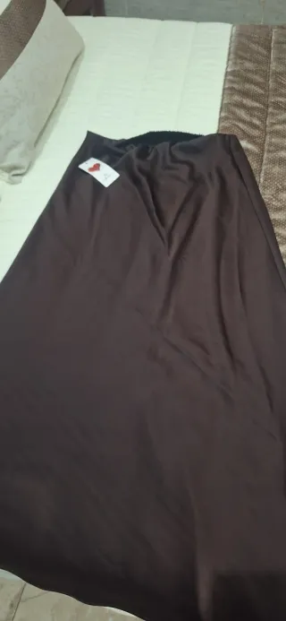 Falda raso marrón chocolate desde 38 a 44