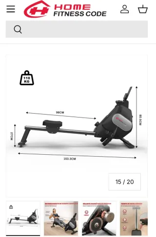 Máquina Remo Magnética Resistencia Ajustable nueva