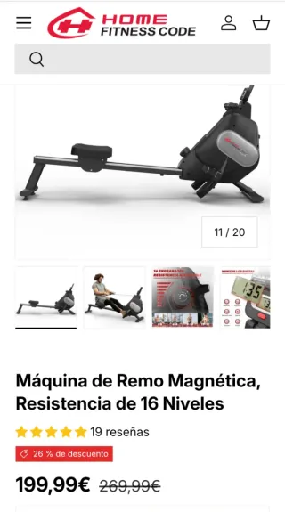 Máquina Remo Magnética Resistencia Ajustable nueva