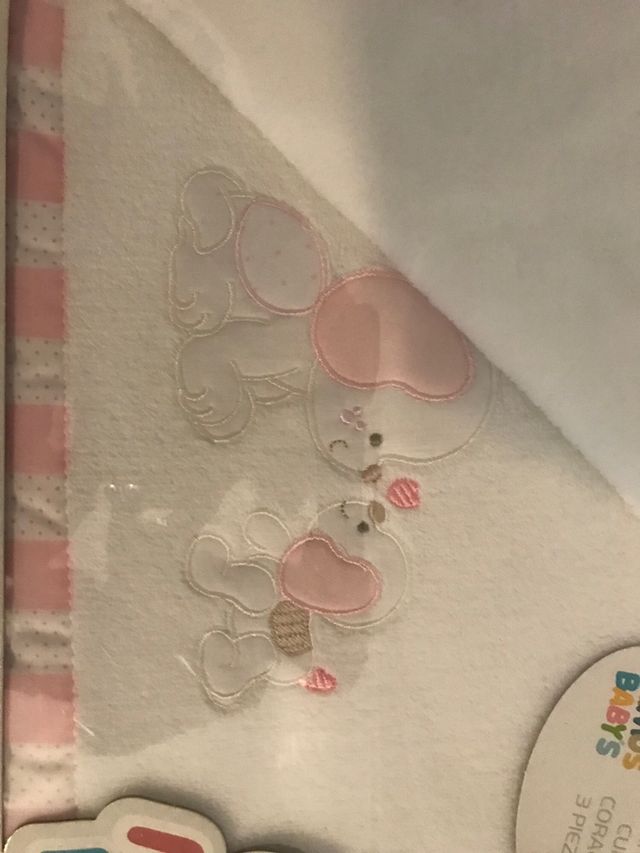 Sabanas Cuna Bebé con Diseño de Elefantes