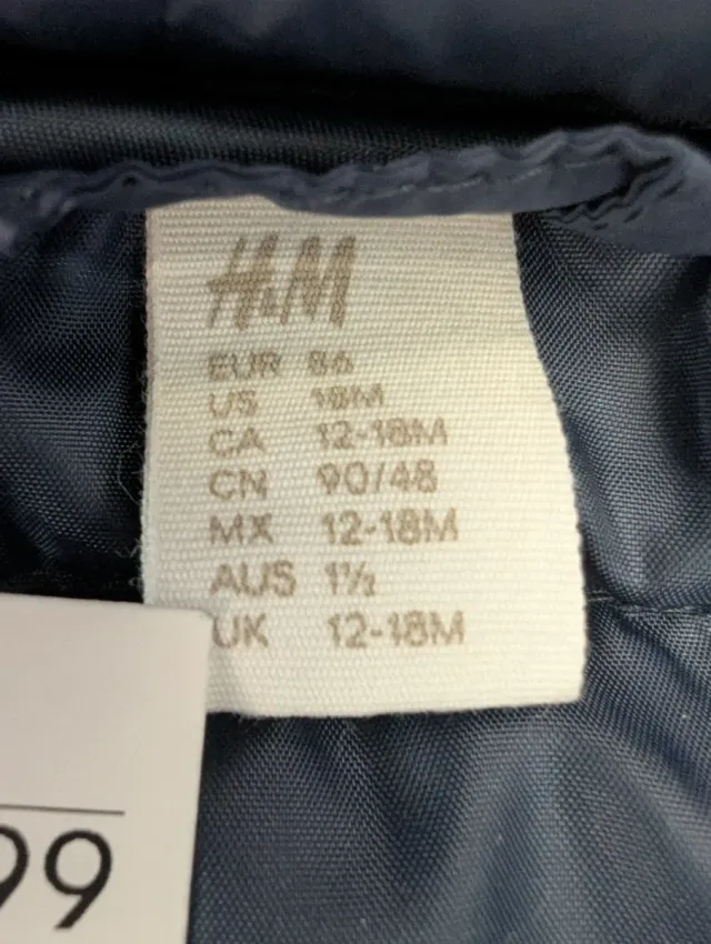 Chaleco acolchado H&M azul