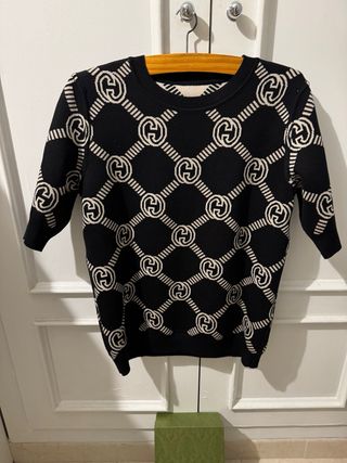 Top Gucci Lana Jacquard Reversible Talla Única