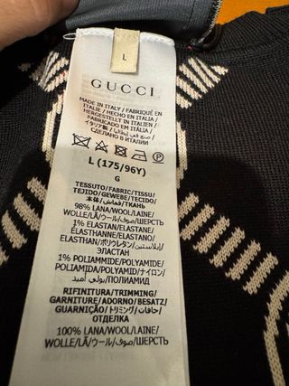 Top Gucci Lana Jacquard Reversible Talla Única