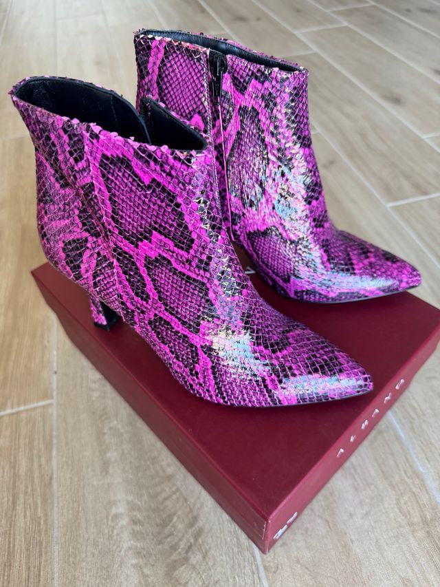 Tronchetti Albano vera pelle fucsia 37