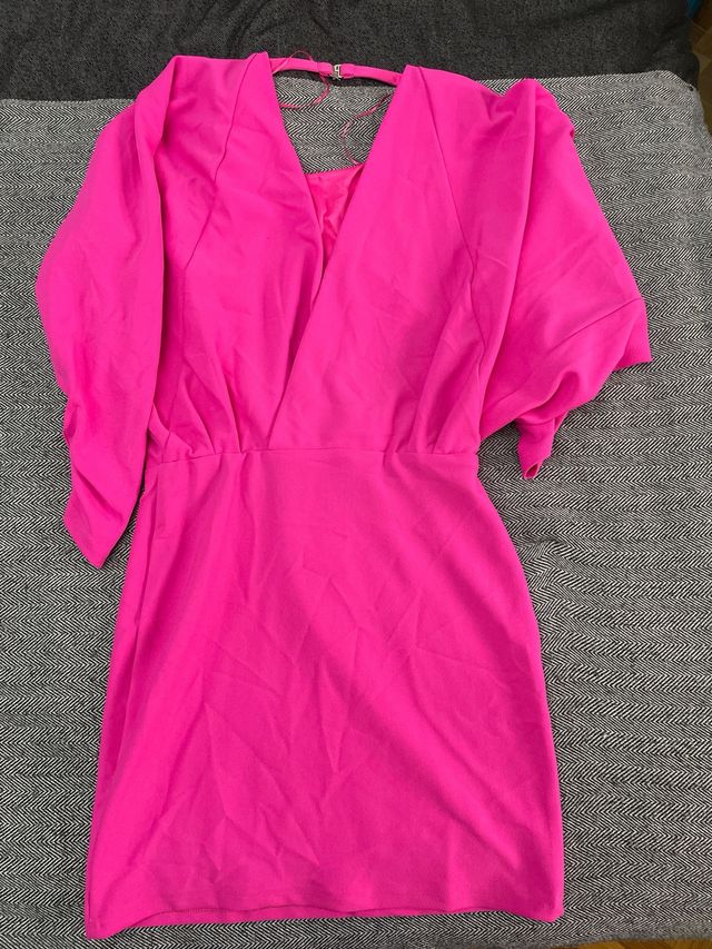 Vestido Zara Talla M Rosa
