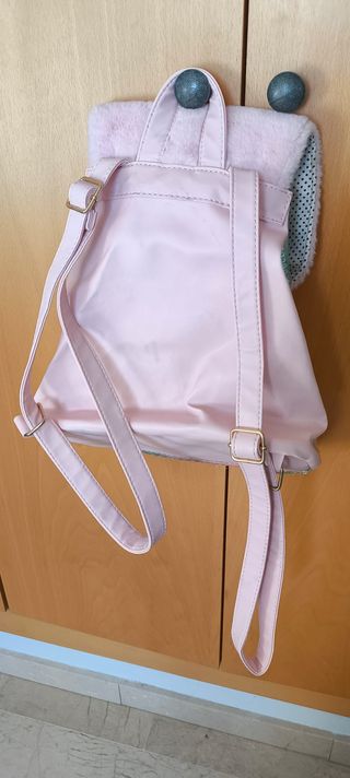 Mochila infantil rosa con lentejuelas