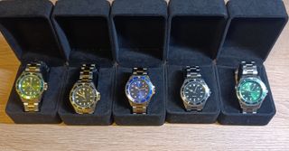 Reloj de Pulsera Azul y Dorado