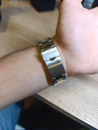 Reloj de Pulsera Azul y Dorado