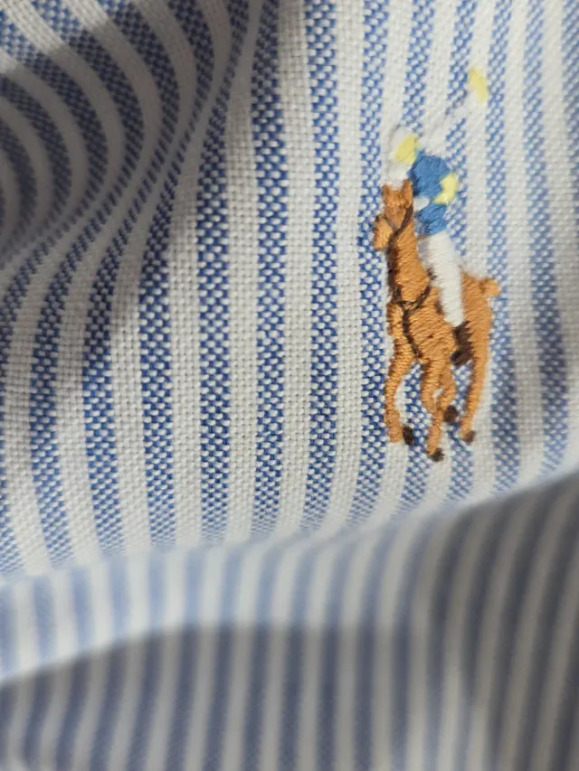 Camisa Rayas Azul y Blanca RL