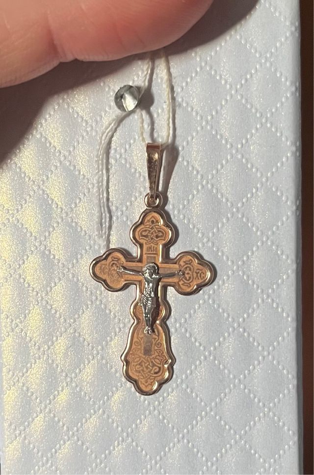 Cruz Ortodoxa 14 kt Oro 585