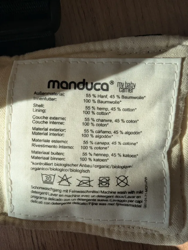 Portabebés Manduca First HempCotton 2018