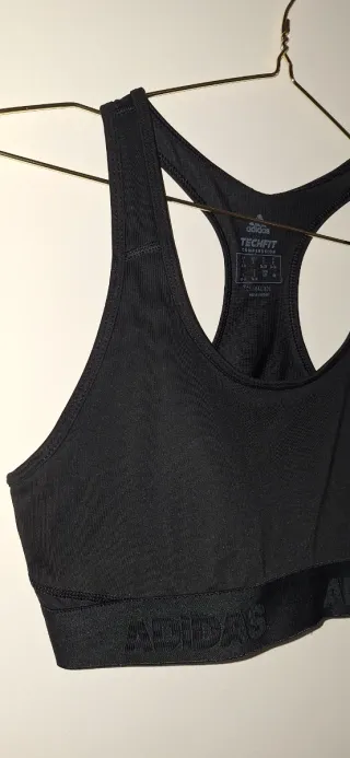 Sujetador deportivo Adidas negro