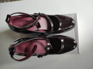 Zapatos de tacón burdeos mujer talla 41
