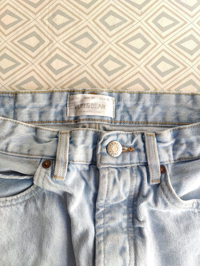 Vaqueros Rectos Azul Claro Pull&Bear