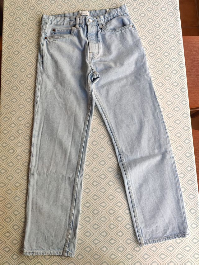 Vaqueros Rectos Azul Claro Pull&Bear