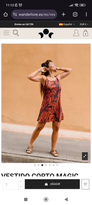 Vestido corto estampado Wanderlove.