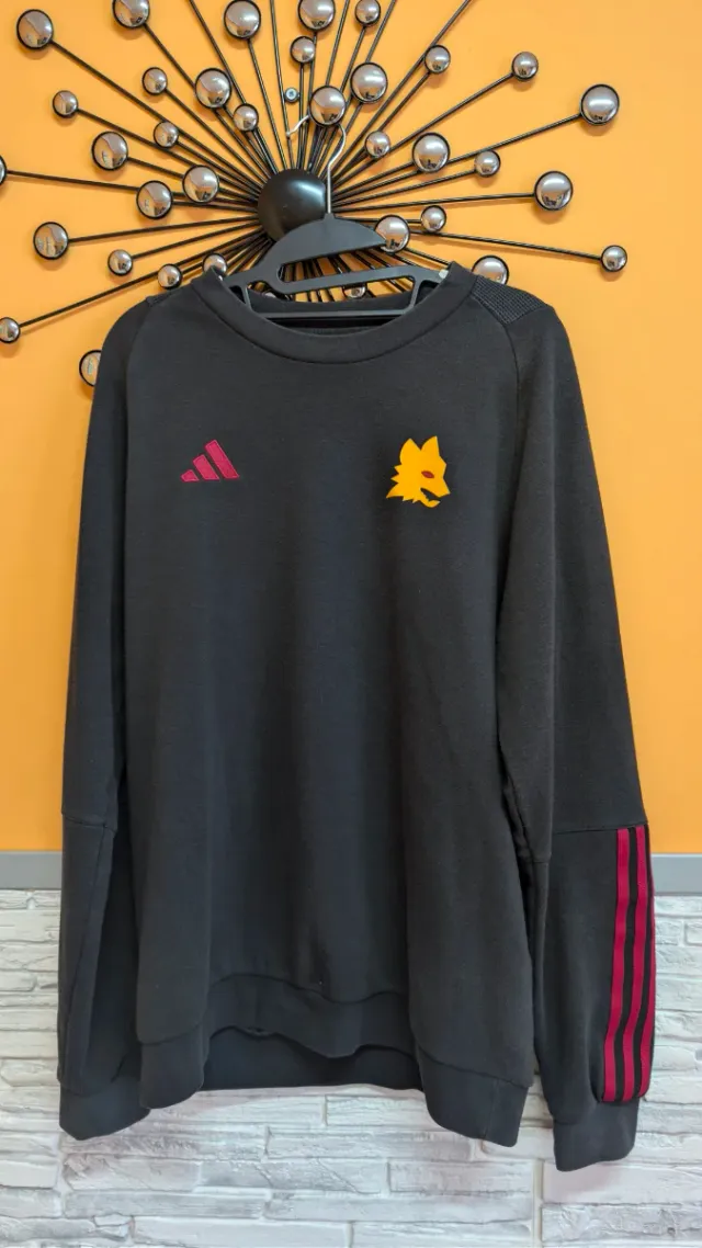 Sudadera Adidas Negra Logo Roma Talla M
