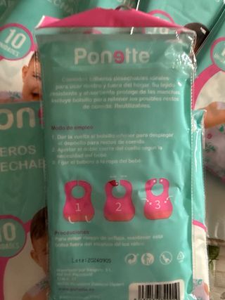 Baberos Desechables Pon-Pon 10 Unidades
