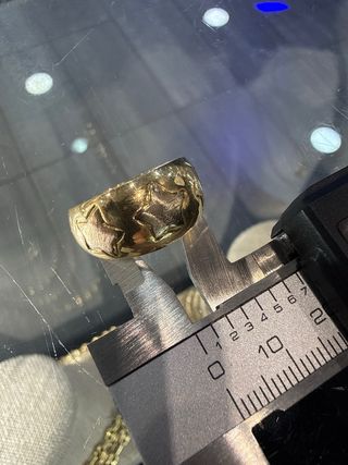 Anillo Oro 18k Estrellas 7.31g