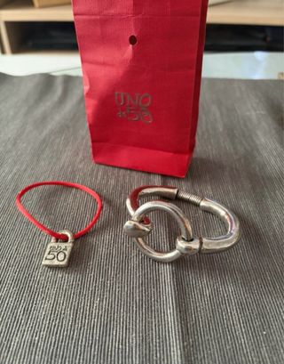 Pulsera Uno de 50 Mujer Plata
