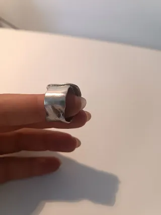 Anillo Plata Hecho a Mano Azul