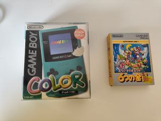 GameBoy Color Turquesa + Super Mario Land 2