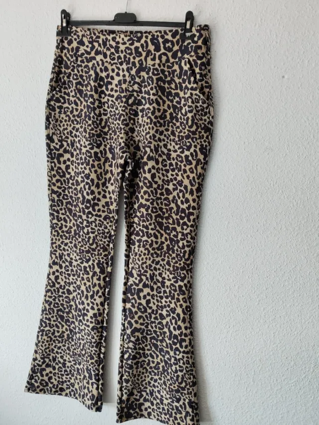 Pantalón campana estampado leopardo 2/3 XL