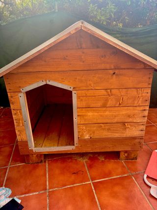 Caseta grande madera para perro