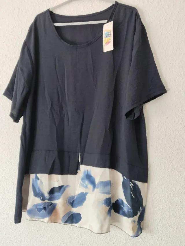 Chaleco estampado flores hasta talla 50